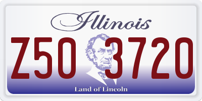 IL license plate Z503720
