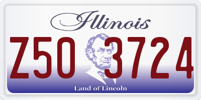 IL license plate Z503724