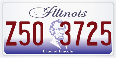 IL license plate Z503725