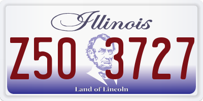 IL license plate Z503727