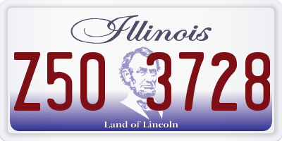 IL license plate Z503728