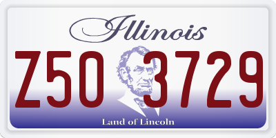 IL license plate Z503729