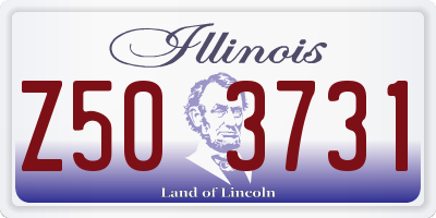 IL license plate Z503731