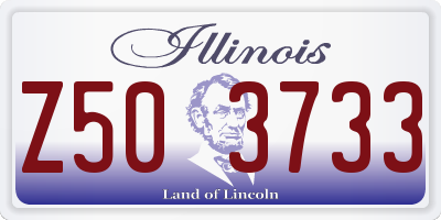 IL license plate Z503733