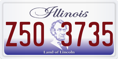 IL license plate Z503735