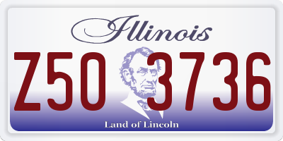IL license plate Z503736