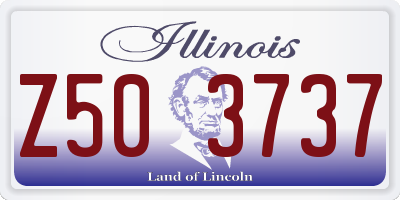 IL license plate Z503737