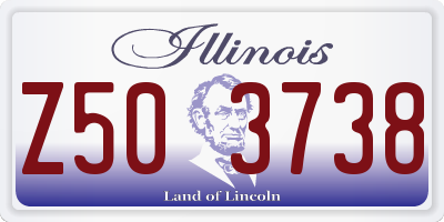 IL license plate Z503738