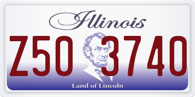 IL license plate Z503740