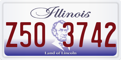 IL license plate Z503742