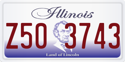 IL license plate Z503743