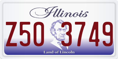 IL license plate Z503749