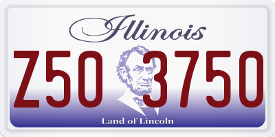 IL license plate Z503750