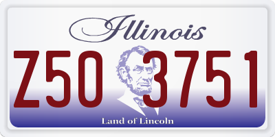 IL license plate Z503751