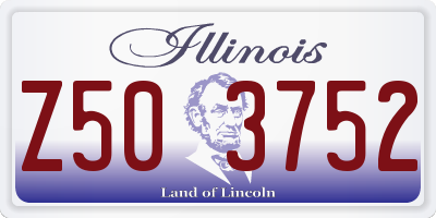 IL license plate Z503752
