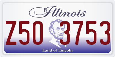 IL license plate Z503753