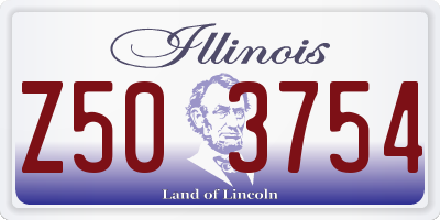IL license plate Z503754