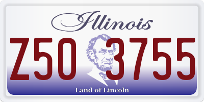 IL license plate Z503755