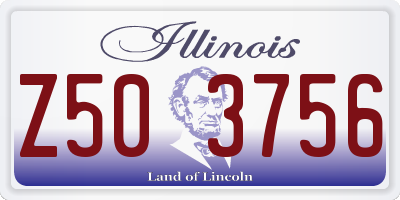 IL license plate Z503756