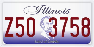 IL license plate Z503758