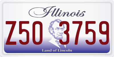 IL license plate Z503759