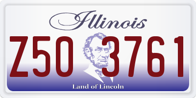 IL license plate Z503761