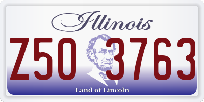 IL license plate Z503763