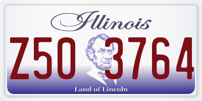 IL license plate Z503764