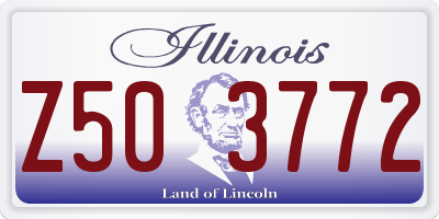 IL license plate Z503772