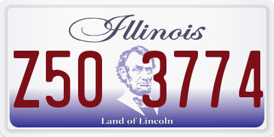 IL license plate Z503774