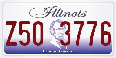 IL license plate Z503776