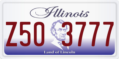 IL license plate Z503777