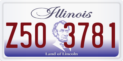 IL license plate Z503781