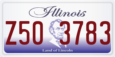 IL license plate Z503783