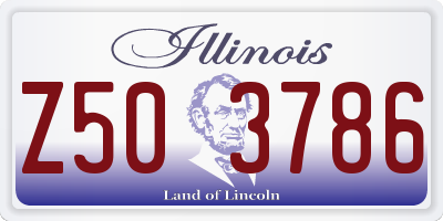 IL license plate Z503786