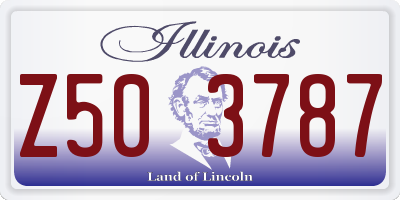 IL license plate Z503787