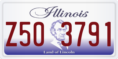 IL license plate Z503791