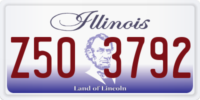 IL license plate Z503792