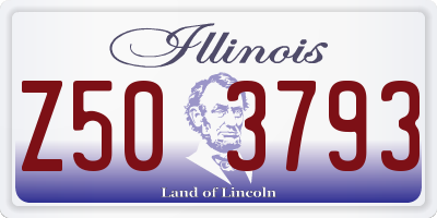 IL license plate Z503793
