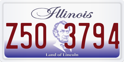 IL license plate Z503794