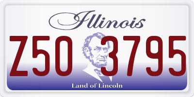 IL license plate Z503795