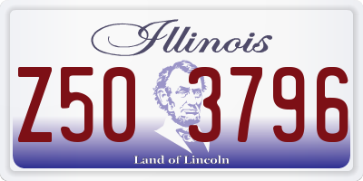 IL license plate Z503796