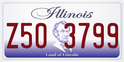 IL license plate Z503799