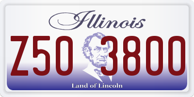 IL license plate Z503800