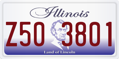 IL license plate Z503801