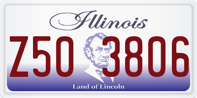 IL license plate Z503806