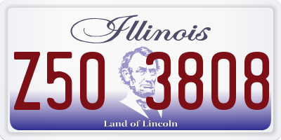 IL license plate Z503808