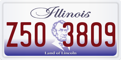 IL license plate Z503809
