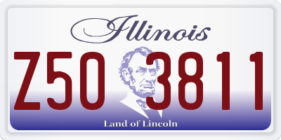 IL license plate Z503811