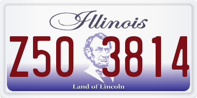 IL license plate Z503814
